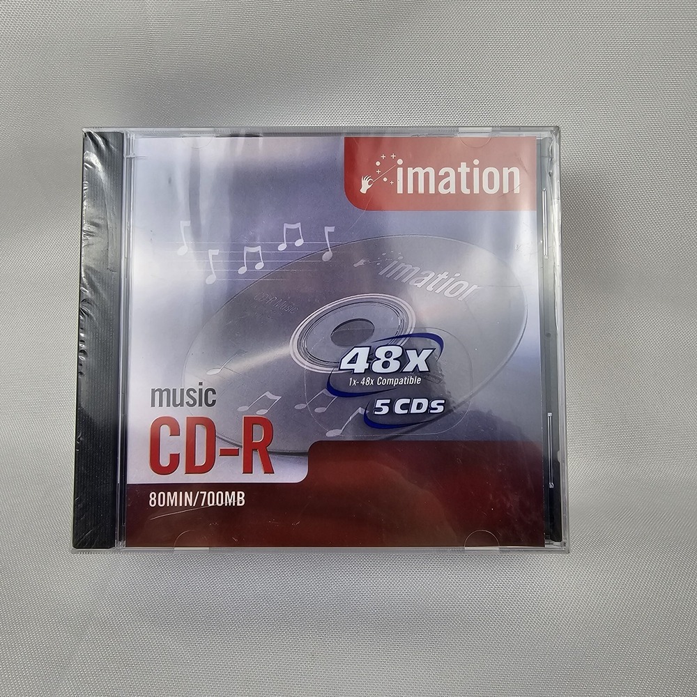 Imation CD-R Music Blank CDs 80 Min 700MB 5 Pack H3